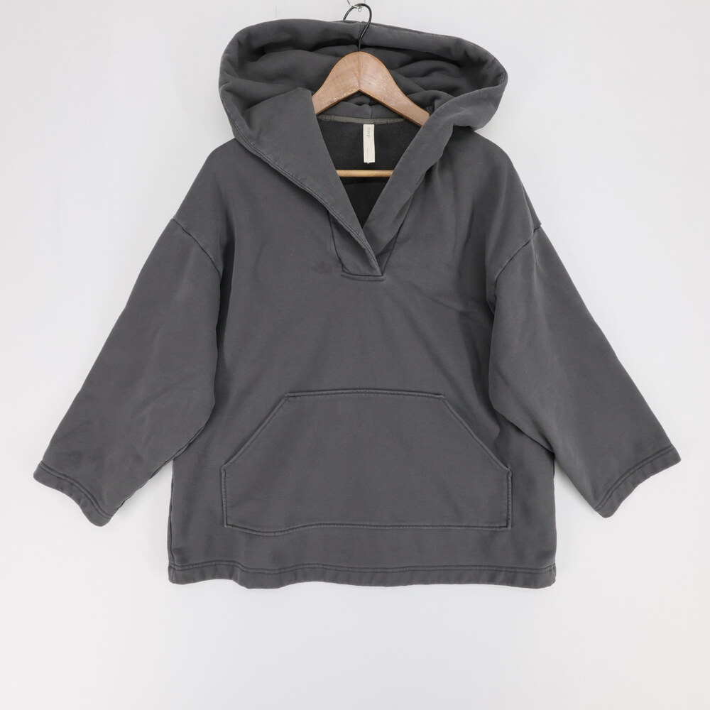 Nap Loungewear Hoodie Womens M Gray Oversized Split Neck Kangaroo Pocket